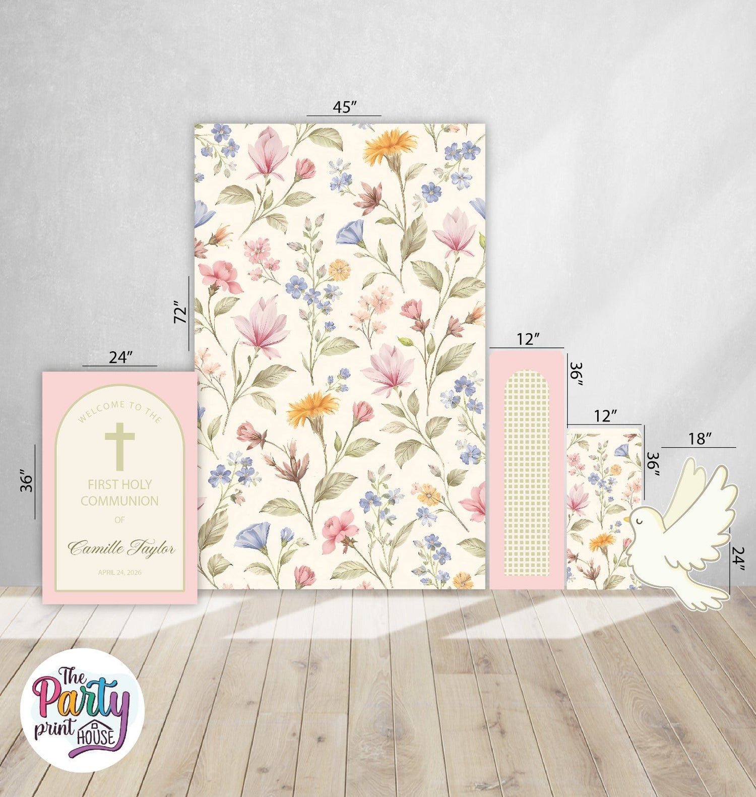 🌸 First Holy Communion Foamboard Set 🤍✝️✨