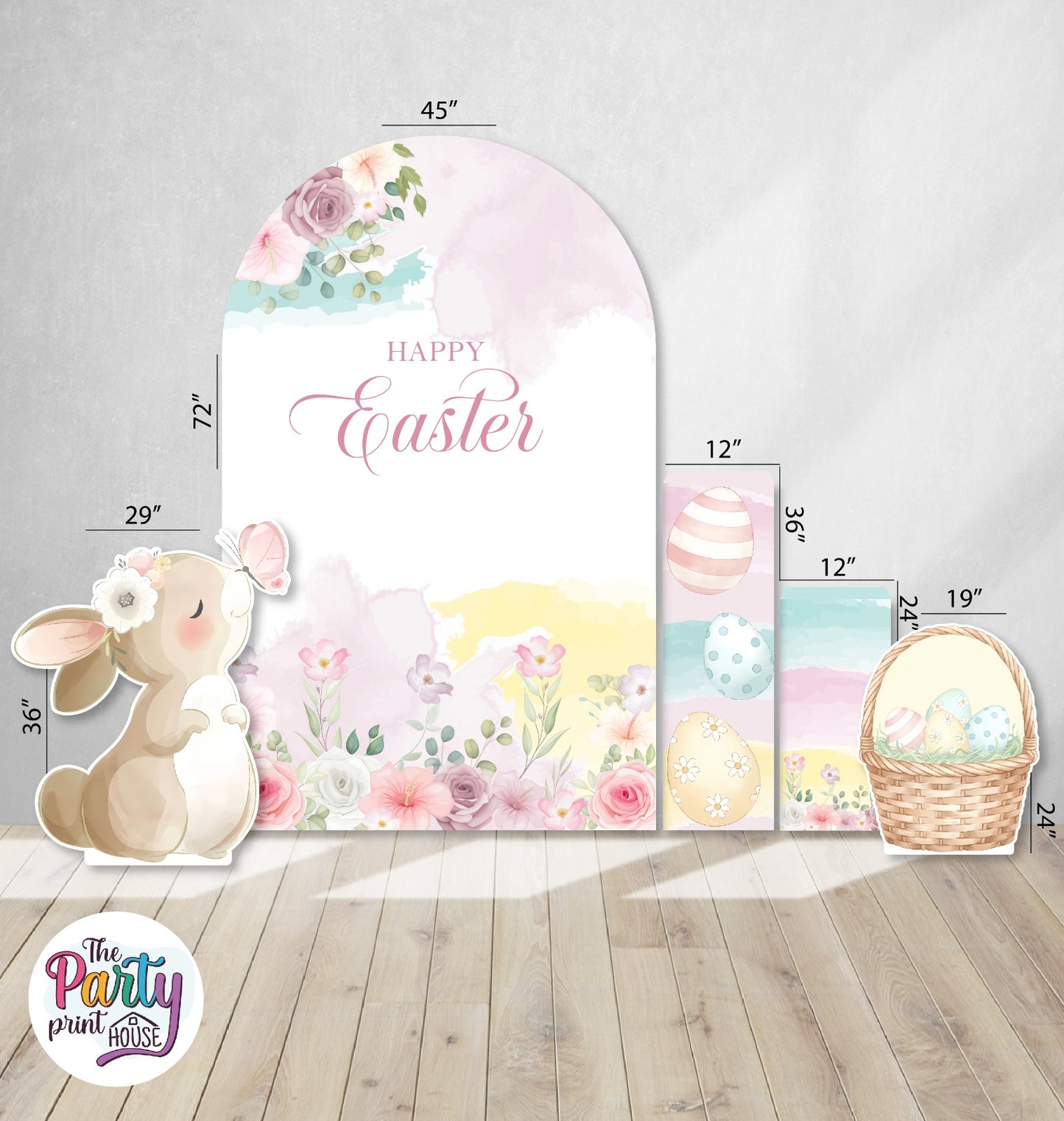 🌸🐰 Easter Foamboard Set # 2– Complete Spring Backdrop Package