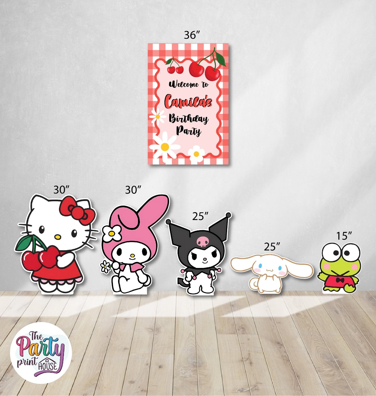 🎀🍒 Sanrio Character Foamboard Props Set – Totally Customizable
