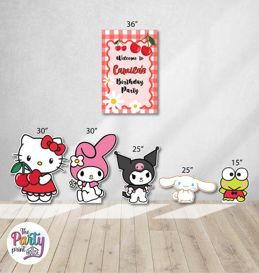 🎀🍒 Sanrio Character Foamboard Props Set – Totally Customizable
