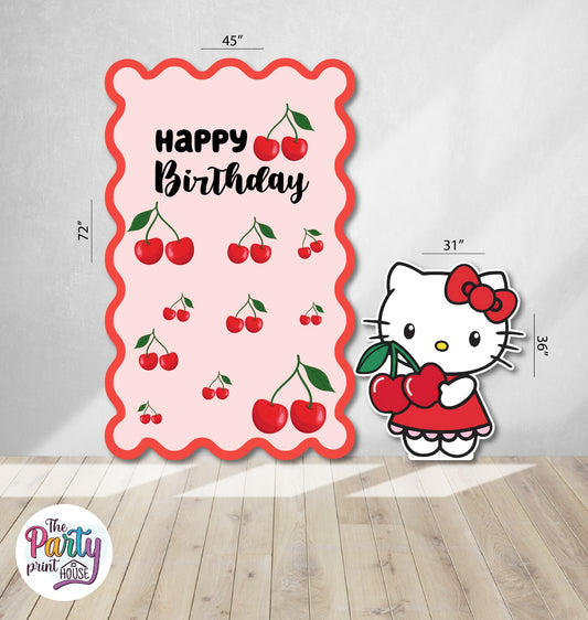 🍒 Hello Kitty Cherry Foamboard Party Set &nbsp;# 1– Totally Customizable