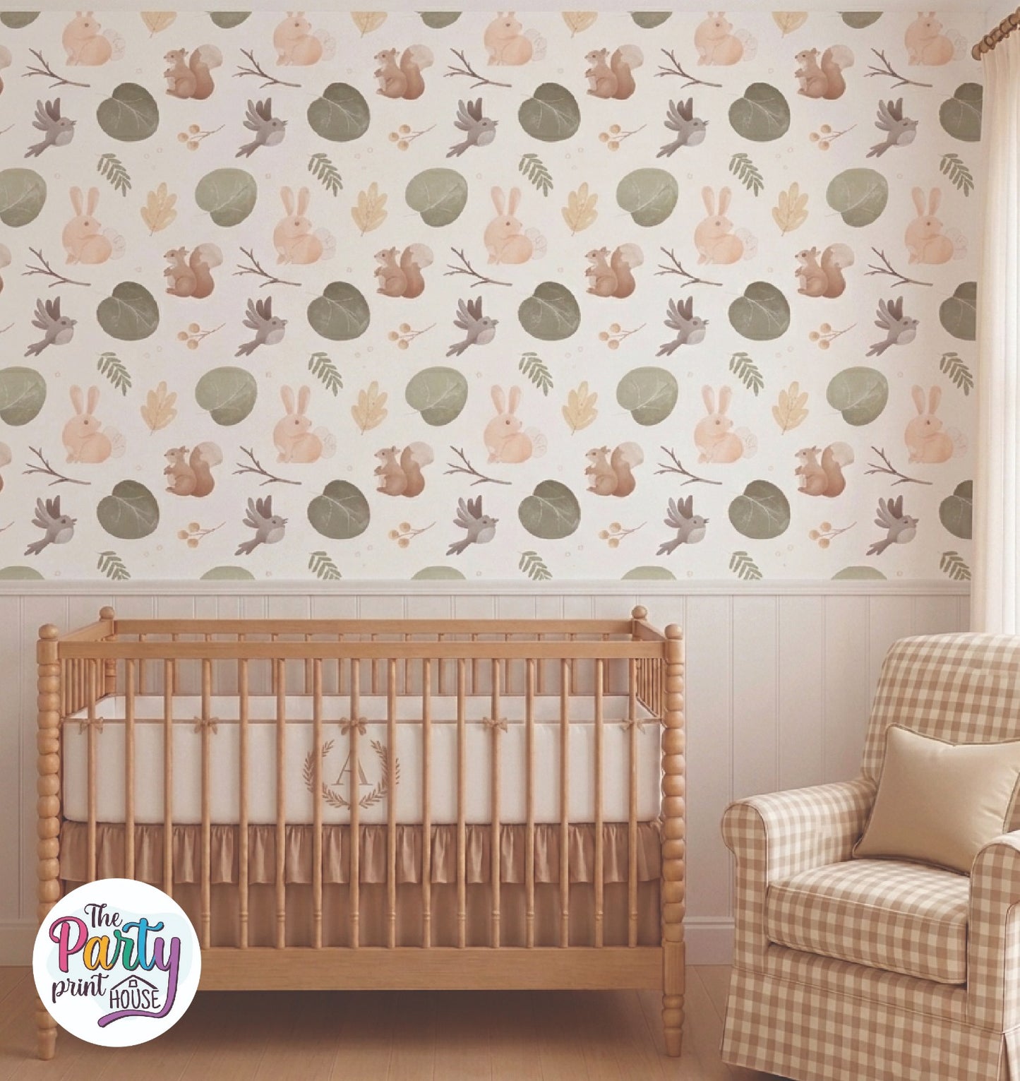 🌿 Woodland Animals Wallpaper 🐰🐿️🕊️